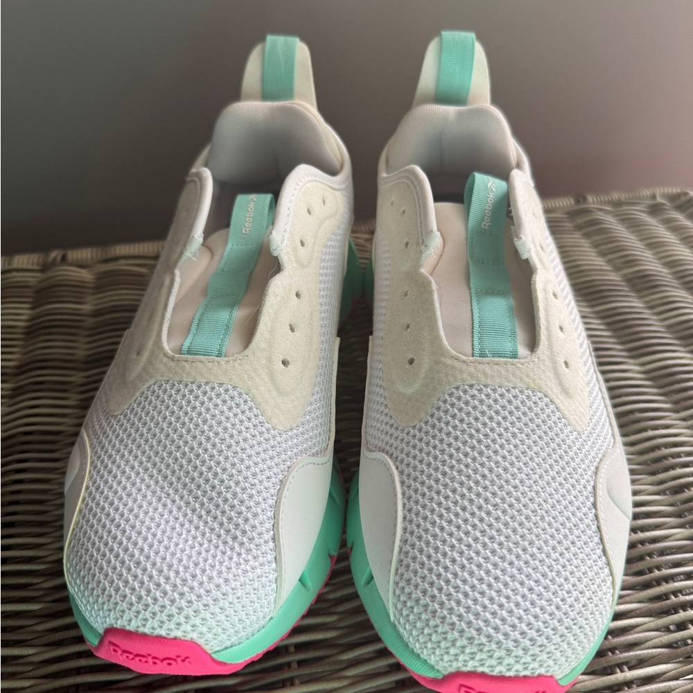 Reebok White and Mint Sneakers